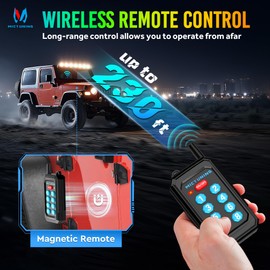 MICTUNING 8 Gang Switch Panel Wireless Remote Control Up to 230FT, Up to 5-Panels Simultaneously, Multifunction Toggle Momentary Flash Strobe Switch Pod with Backlit Off for Car Boat Truck RV Offroad