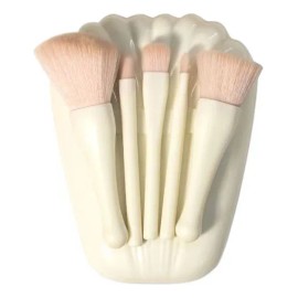 Set De Brochas De Maquillaje Portátiles Shell Travel, 5 Tama