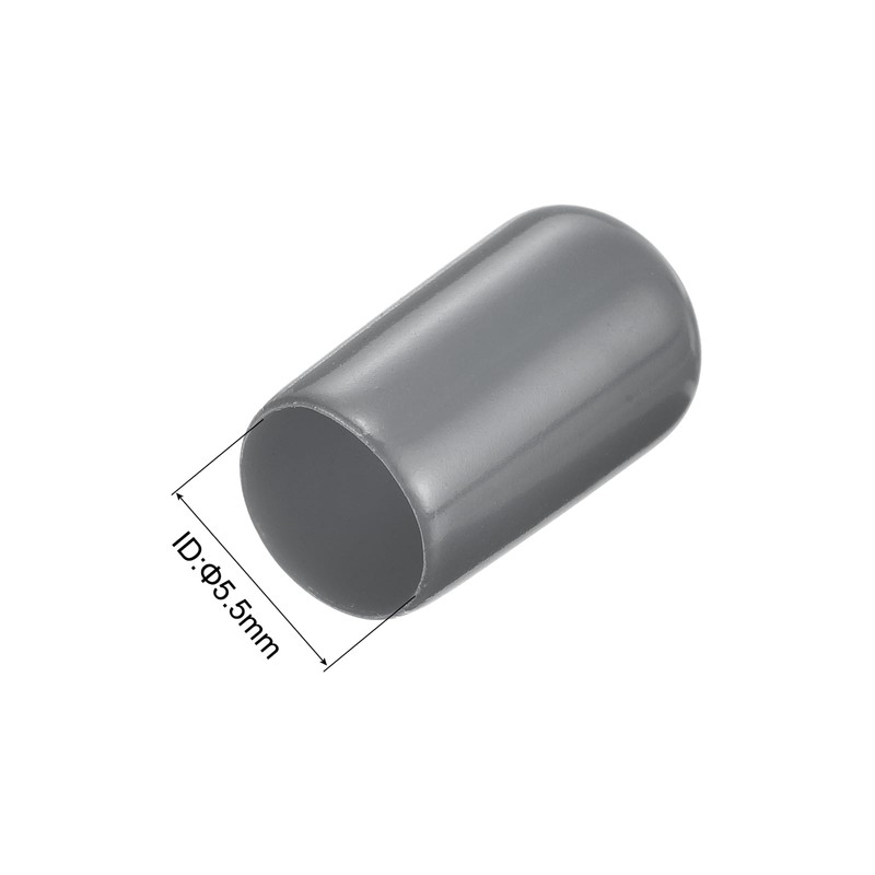 uxcell 20pcs Rubber End Caps 5.5mm ID Vinyl Round Tube
