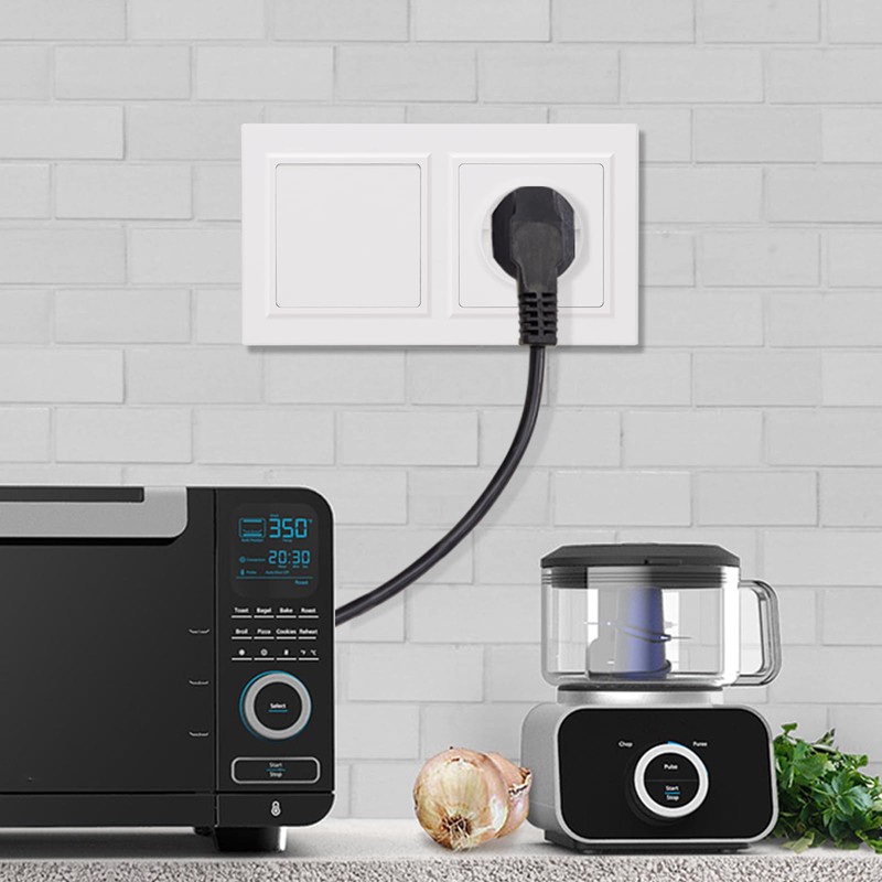 JIMEIDA Socket with Light Switch White with Hook Single 1