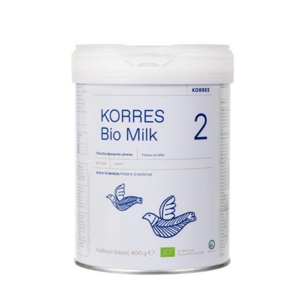 Korres Bio Milk 2 Organic Cow Milk for Babies 6-12 m 400 g