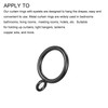 METALLIXITY Curtain Rings, (1 Inch) 24Pcs, Metal Drapery Hanging Ring
