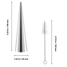 MUKLEI 80 Pcs Cream Horn Molds, 5.5 Inch Stainless Steel Cannolis Tubes Cannoli Forms, Conical Pastry Croissant Cones Moulds for Baking