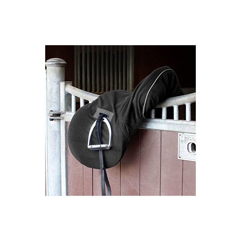 Cottage Craft Equestrian Saddle Cover - Soft Fleece Horse Black