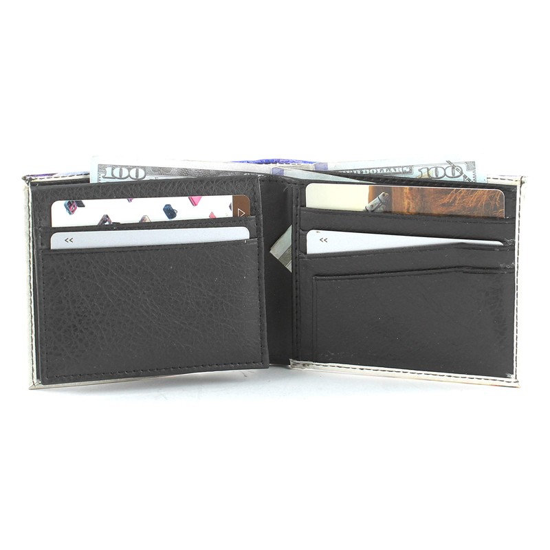 Leather Impressions Bifold Wallet for Men – Slim Vegan Leather