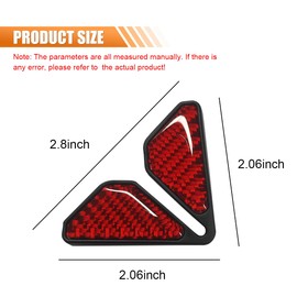 DUSCOKE 2PCS Car Door Protector Edge Guards for Door Corner, Carbon Fiber Anti-Collision Front Doors Corner Protector Self-Adhesive Sticker, Universal Vehicle Decoration Accessories (Red)