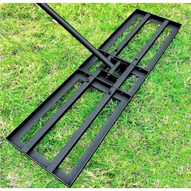 Lawn Leveling Rake 36 x10 Inch - Stainless Steel Yard Lawn Leveling Tool with 6.5FT Handle,Heavy Duty Professional-Grade Tool for Dirt Sand Grass Soil - Ideal for Garden Golf Course Backyard - Black