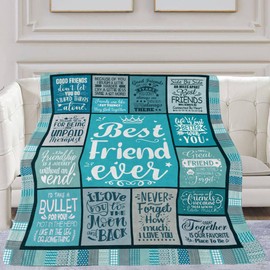 Yufobel Best Friend Blanket, Best Friend Birthday Gifts for Women, Gifts for Best Friend Women, Bestie Gifts for Women, Friendship Gifts for Women, BFF, Besties, for Friend Throw 60" X 50"