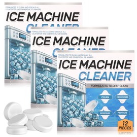 Swiffen 2 Pack 24 Pcs Ice Machine Cleaner Tablets Descaler, Clean Tablets for Ice Makers, Nickel Safe Scale Remover for Countertop, Deep Cleaning, Remove Odor
