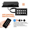 AMOMD 10P Membrane Control Switch Panel with Bluetooth APP Control