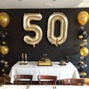 40 Inch 50 Number Balloons, White Gold Giant Jumbo Number