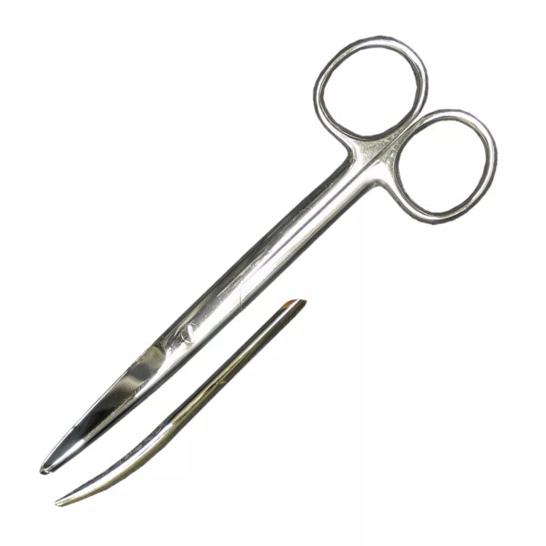 S.S NEW SET OF 2 Mayo Scissors 5.5" STRAIGHT +Curved
