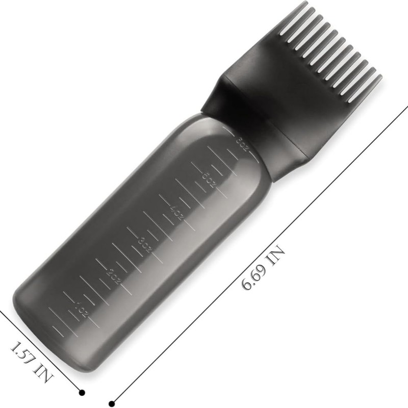 Hair Dye Root Applicator Bottles with Comb, 180 ml/6 oz,