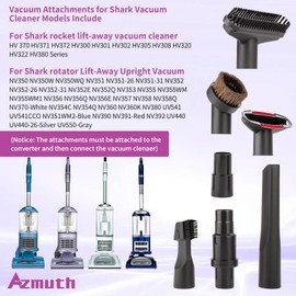 7 Pack for Shark Vacuum Attachments Replacement kits with Vacuum Brush Attachment and for Shark Crevice Tool and Vacuum Hose Adapter (7-Pack, 7)