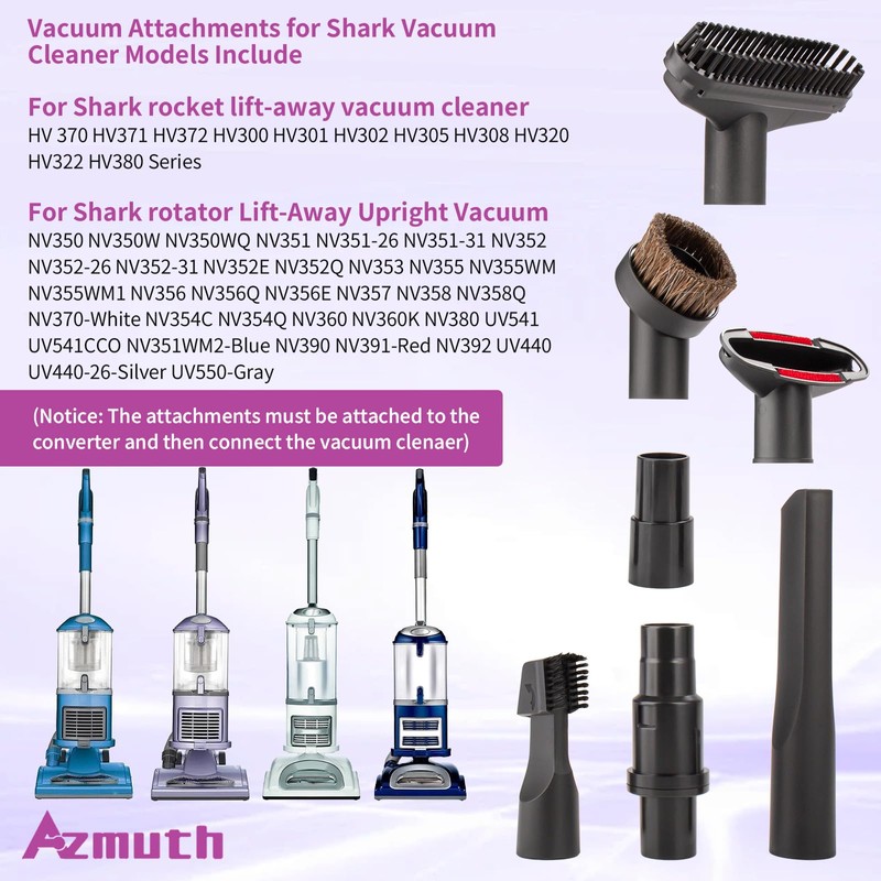 7 Pack for Shark Vacuum Attachments Replacement kits with Vacuum