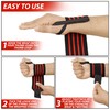 Widzar Wrist Wraps - Support Brace for Weightlifting, Powerlifting, Workout,