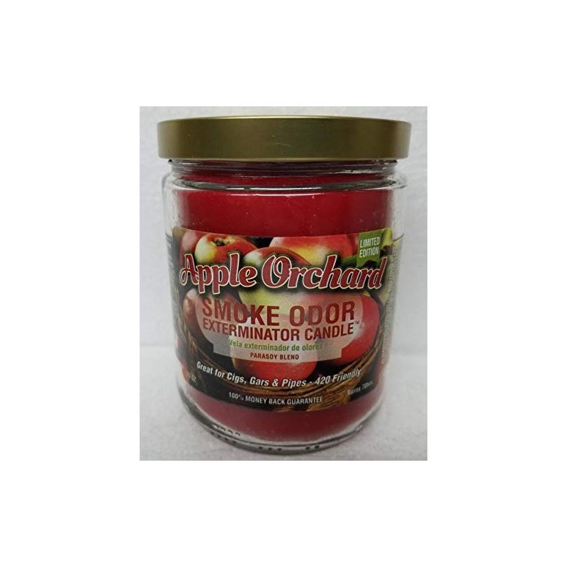 Smoke Odor Exterminator 13oz Jar Candle, Apple Orchard Three Pack.