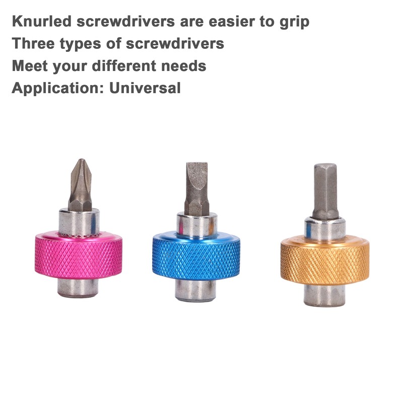 3pcs Short Screwdriver Cross Flat Head Screwdrivers Universal for Repairing
