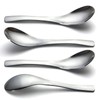 Soup Spoons,4 Pieces Stainless Steel Asian Soup Spoon 6.3 Inch