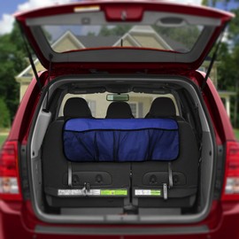 FH Group E-Z Travel Multi-Pocket Trunk Organizer, (BLUE) Universal Fit, Waterproof Large Capacity Hanging Car Organizer Seat Back Protectors Multi-Pocket Car Travel Storage Durable Foldable Storage