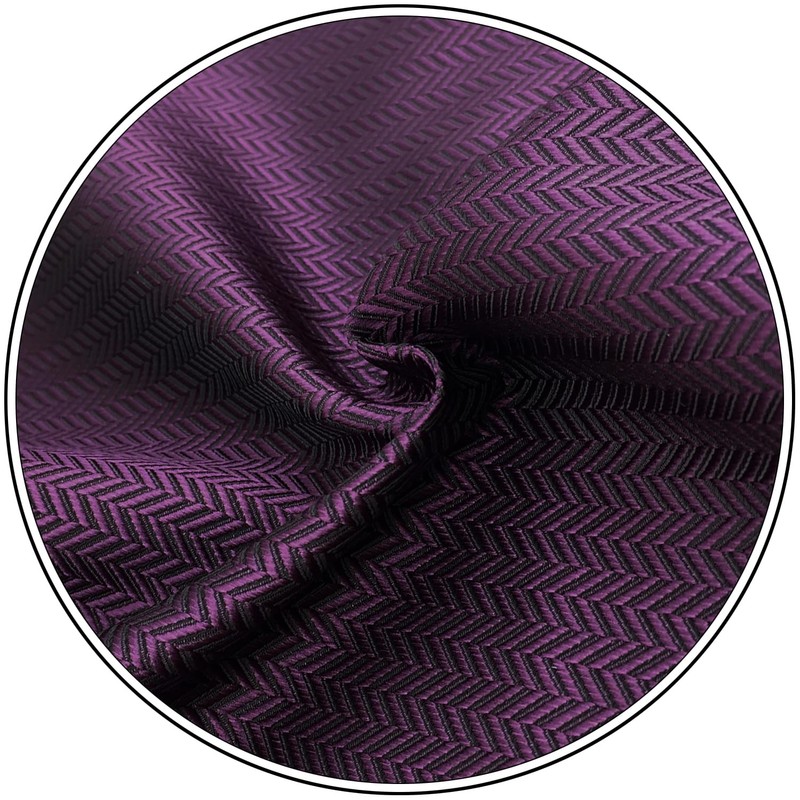 S&W SHLAX&WING Plain Purple Grape Men's Tie Extra Long Dress