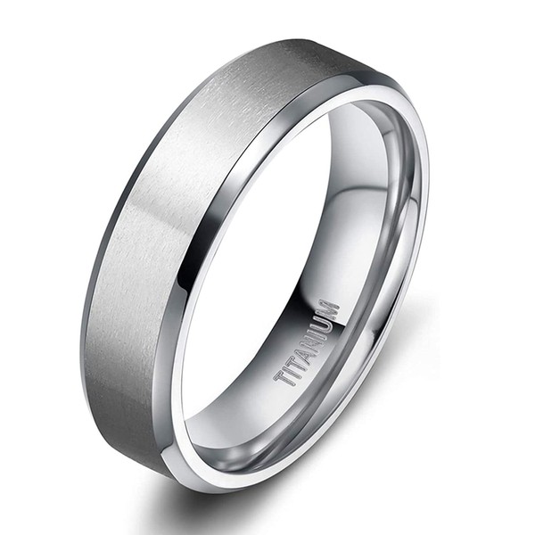 Zakk Women's and Men's Rings Titanium Silver Matt Brushed Engagement