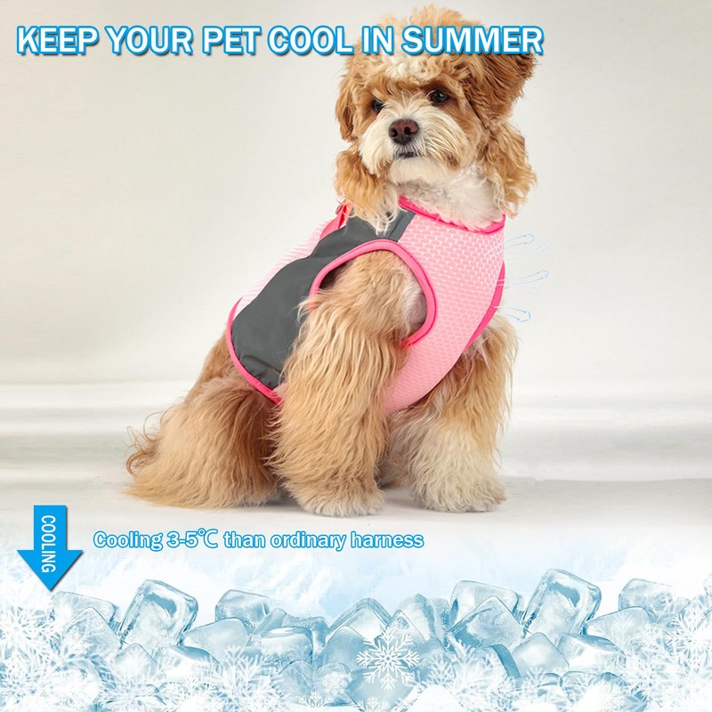 SEIS Cooling Dog Harness Summer Pet Reflective Vest Breathable Cat