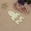 12 Sets Rocket 3D Wood Tabletop Cutouts Unfinished Wooden Stand