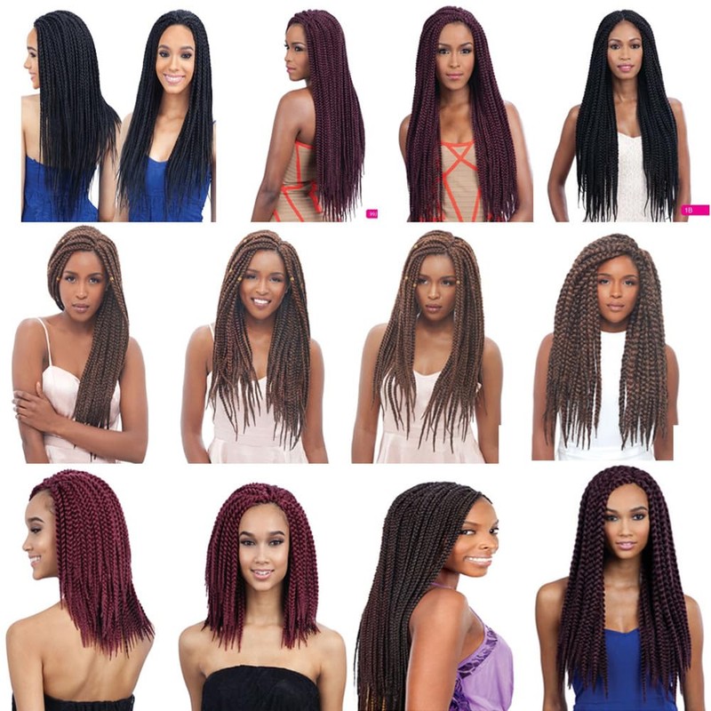 FDEETY Braids Extensions 60 cm Synthetic Hair for Braiding Extensions