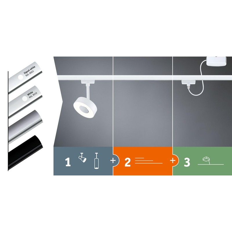 Paulmann 95598 3-Step-Dim Tubo URail LED Individual spot 170lm 4W