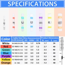 Shengbowi Solder Seal Wire Connectors Heat Gun Self Soldering Shrink Butt Waterproof Insulated Electrical Terminals Marine Automotive Boat Truck Wiring Stick Solderstick Connector Kit