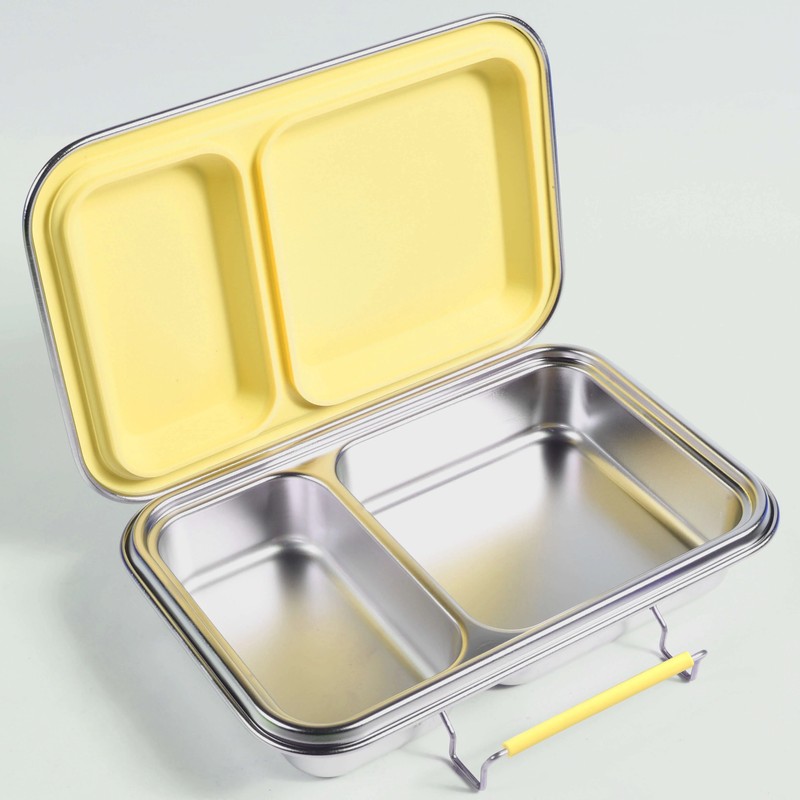 EcoCocoon Bento Lunch Boxes - 2 Compartment, Limoncello