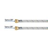 Foset FGA-06, Manguera flexible de 60cm para gas, trenzado aluminio