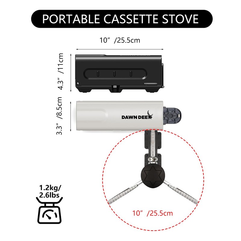 Dawn Deer Portable Cassette Stove With Delicate Storage Bag, Foldable