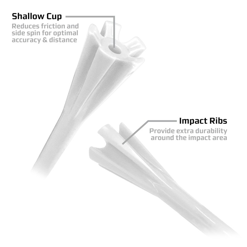 Callaway Performance Plastic Golf Tees (30 Pack), White, 2.75 Inch