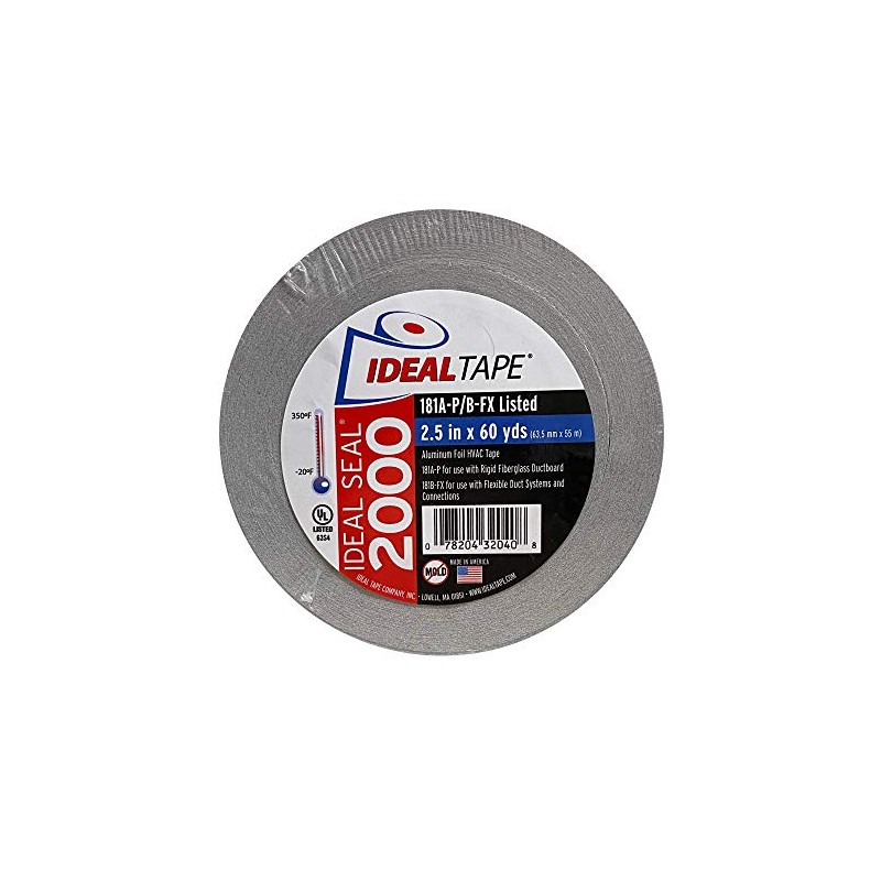 Ideal Tape Ideal Seal 2000 Aluminum Foil Tape UL 181A-P/B-FX