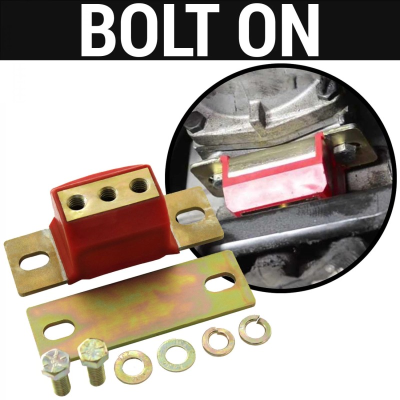 Helix Red Polyurethane GM LS Swap Transmission Mount Kit For