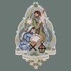 Raebel OHG Window Decoration Plauen Embroidery Nativity Scene with Suction Holder