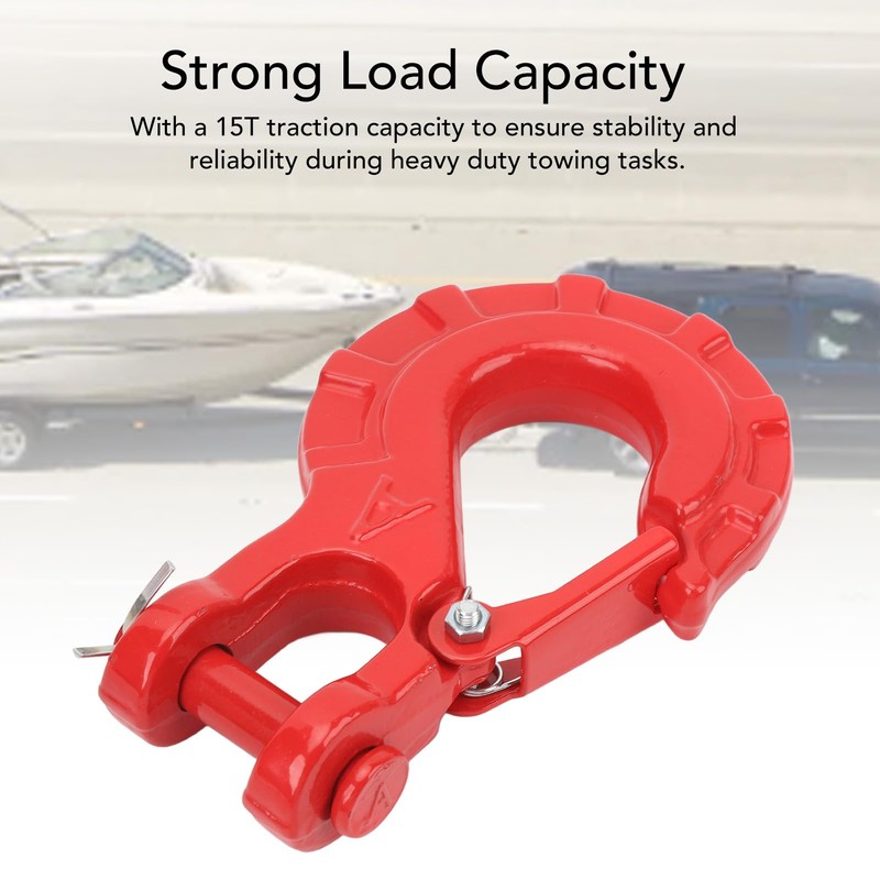 3/8 Inch Trailer Chain Hook, Alloy Steel 15T Breaking Force