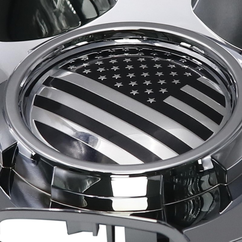 1PC 185mm Chrome Plastic Wheel Center Cap with US Flag