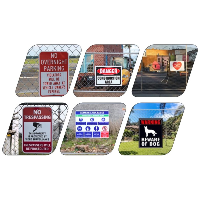 Zakdbbry Fence Sign Fastener Bracket, Chain Link Fence Sign Mount,