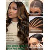 KLAIYI Pre Everything 13x4 Glueless Wig Ombre Brown Body Wave
