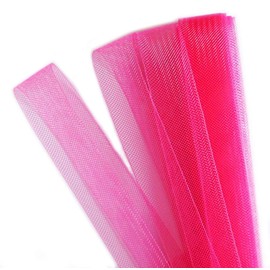 HAND Well Made Tools Nylon Fascinator dünner Rand, Bridal Gurtband Pferde Haar Sortiert Farben – 20 mm W x 5 Meter, neon pink, Length:5 Meters, Width: 20mm