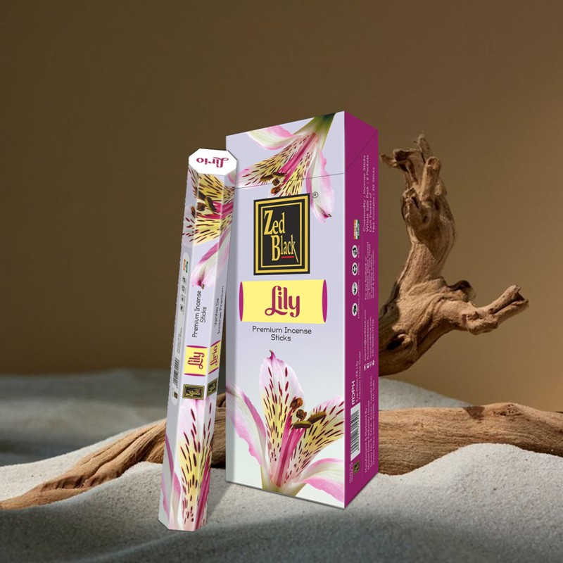 ZED BLACK Z025 Lily Incense Sticks, 20 Sticks x 6