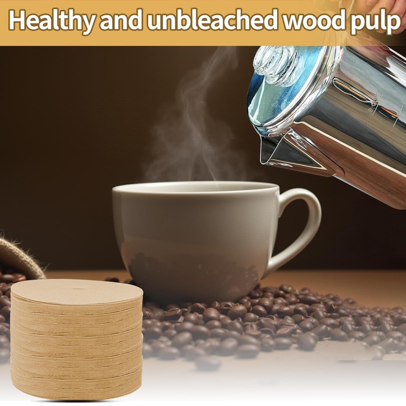Percolator Filters Compatible with Coletti,Percolator Coffee Filters,Unbleached,Disposable,100 PCS