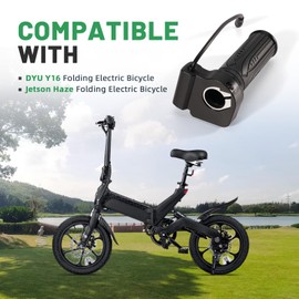 Rendrox 48V Throttle Display Accelerator Grip with Cruise Control Button Compatible with DYU Y16 Electric Bicycle Jetson Haze Folding Ebike, 6 Pins