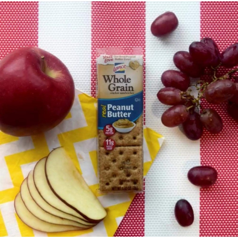 Lance Whole Grain Peanut Butter Crackers - 3 Boxes of
