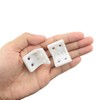 JJHXSM 16pcs L Shape Plastic Corner Bracket 28x28mm White Nylon