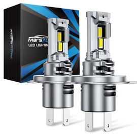 Marsauto H4/9003 bulb, 𝟑𝟔,𝟎𝟎𝟎𝐋𝐌, 𝟖𝟎𝟎% 𝐒𝐮𝐩𝐞𝐫 𝐁𝐫𝐢𝐠𝐡𝐭𝐞𝐫, 9003 Bulb, H4 Fog Bulb with Turbo Fan, 50000 hours Lifespan, Fog Bulb, Cubus Ready, Plug and Play, Pack of 2