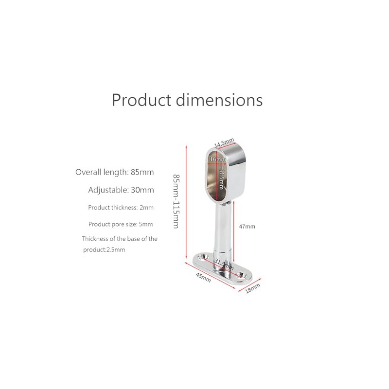 Oval Swivel Retractable Wardrobe Bracket with a Diameter of 16